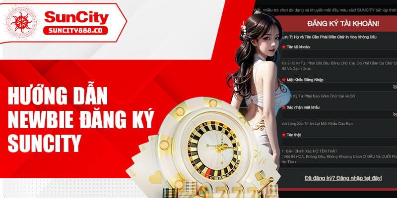 Hướng dẫn newbie đăng ký suncity